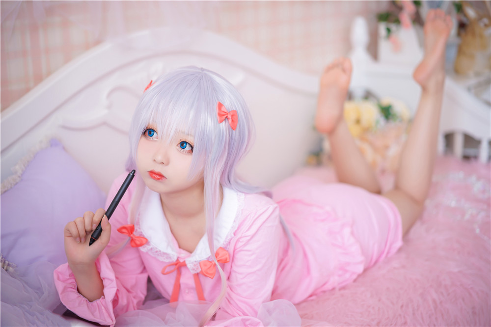 喵糖映画 VOL.047 粉色睡衣 埃罗芒阿老师纱雾COS[39P-338M]