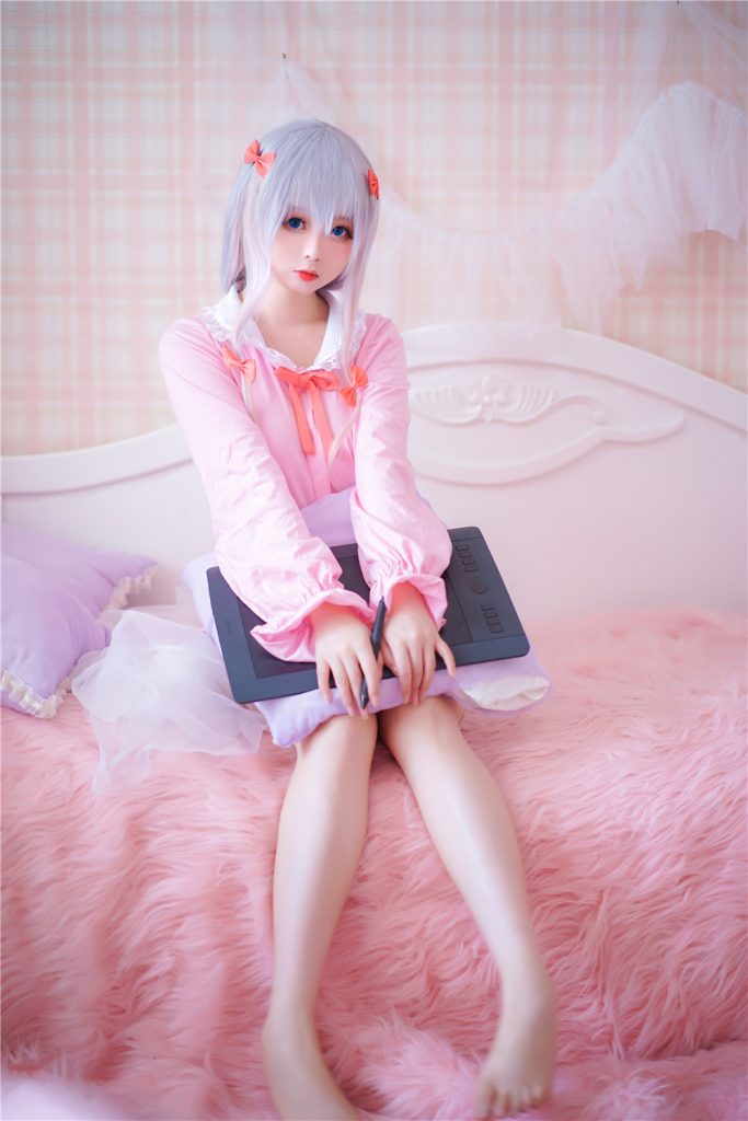 喵糖映画 VOL.047 粉色睡衣 埃罗芒阿老师纱雾COS[39P-338M]