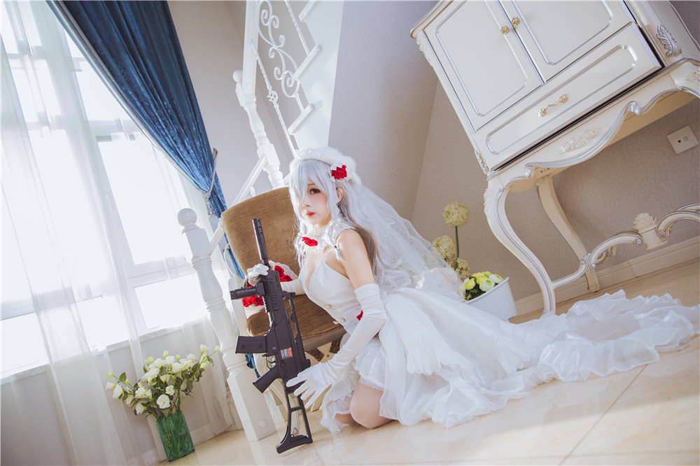 日奈娇-花嫁 白蕾丝婚纱[40P-375M]