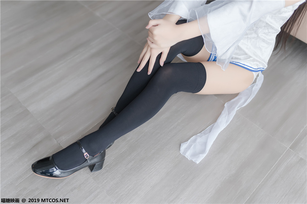 喵糖映画 VOL.066 旗袍半截袜 黑色过漆袜少女[41-168M]