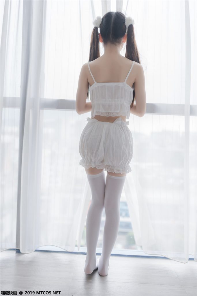 喵糖映画 VOL.065 白丝双马尾 纯白睡裙[40P-125M]