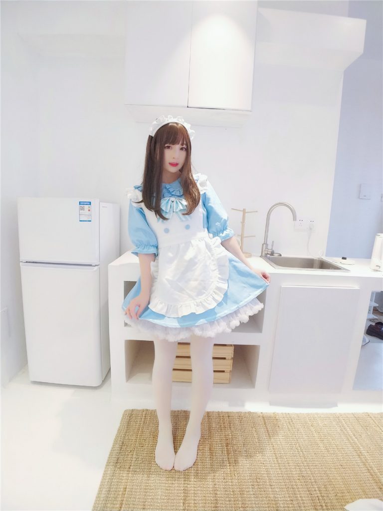 古川kagura-蓝白女仆[19P]