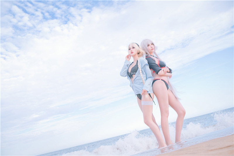 [周叽是可爱兔兔] NO.021 黑白贞双人泳衣[21P-188MB][免费下载]