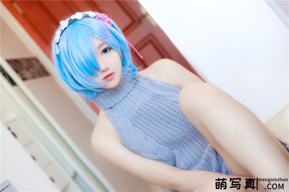 南桃Momoko-蕾姆露背毛衣[12P][免费下载]