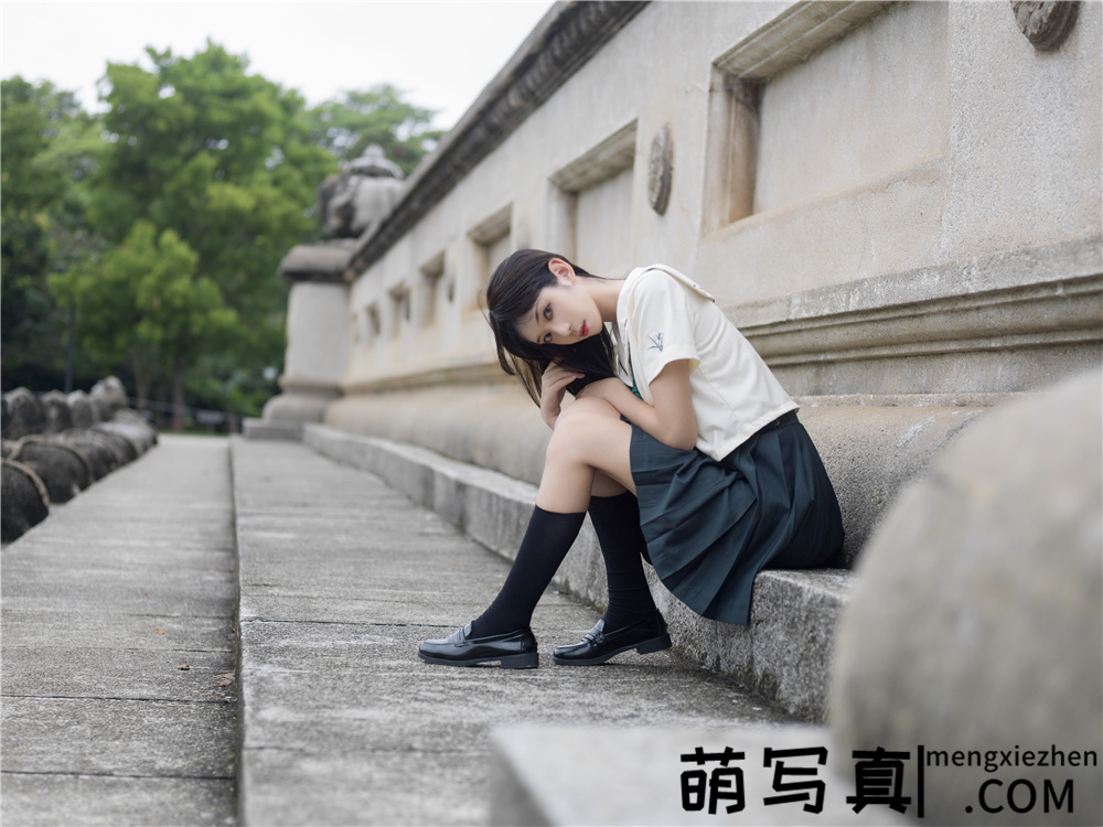 南桃Momoko-绿jk[14P][免费下载]