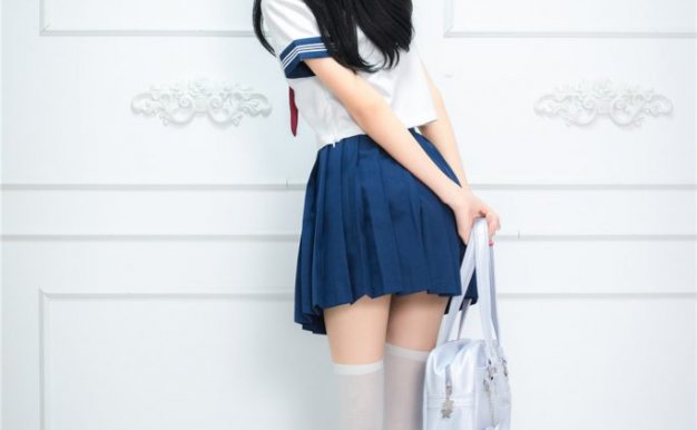 喵糖映画 VOL.012 蓝白水手服 浴缸里的白丝JK no胖次[44P-378M]