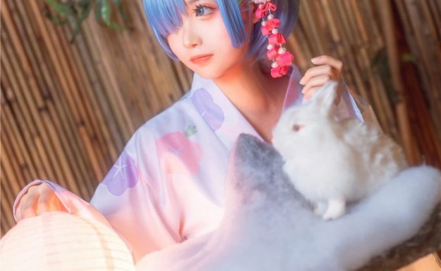 微博@蠢沫沫- 超可爱和服雷姆cos[8P]