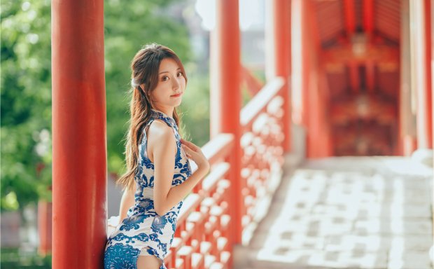 黑川-青花旗袍短裙[33P-318M]