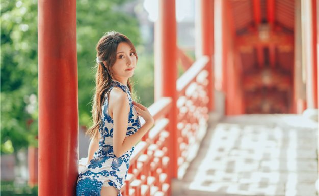 黑川-青花旗袍短裙[33P-318M]