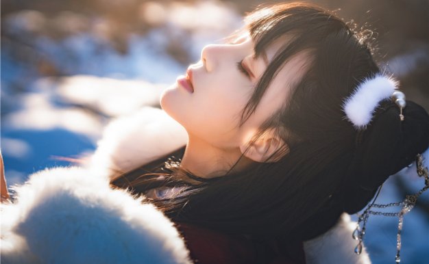 桜桃喵-熹微 雪中汉服