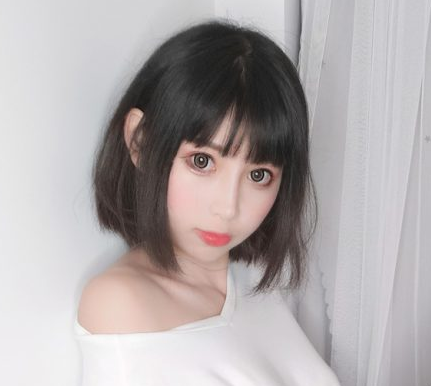 黑米粥-T恤 黑色蕾丝睡衣[27P1V-189M]