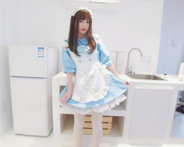 古川kagura-蓝白女仆[19P]